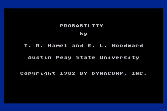 Probability through Problem Solving atari screenshot