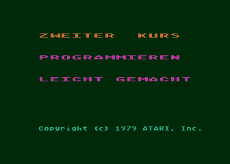 Programmieren Leicht Gemacht atari screenshot