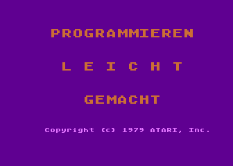 Programmieren Leicht Gemacht atari screenshot