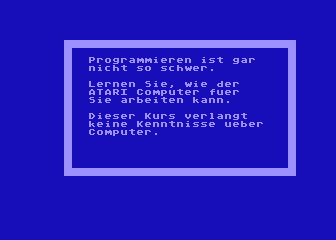 Programmieren Leicht Gemacht atari screenshot