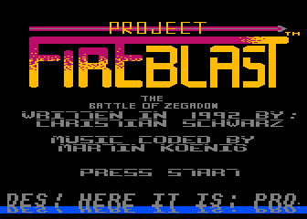Project Fire Blast - The Battle of Zegadon atari screenshot