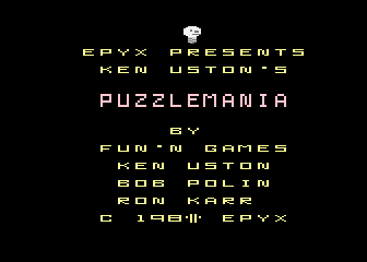 PuzzleMania atari screenshot