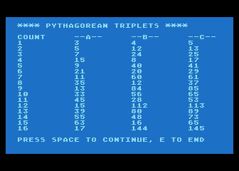 Pythagorean Triplets