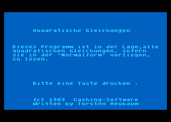 Quadratische Gleichungen atari screenshot