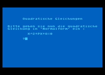 Quadratische Gleichungen