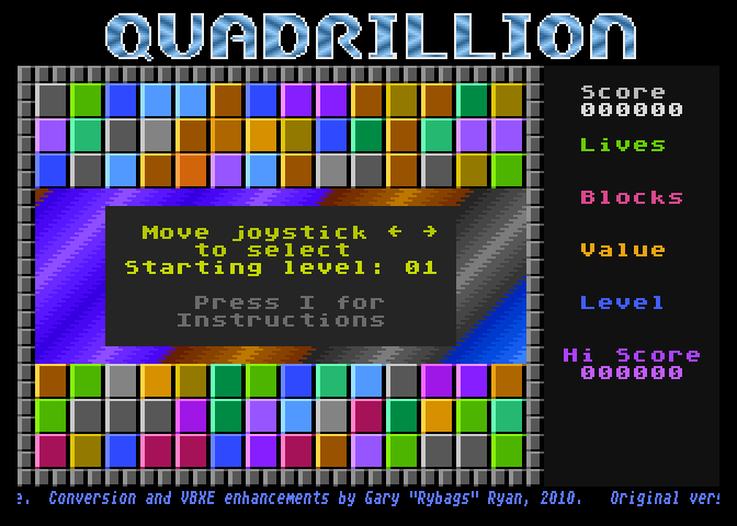 Quadrillion atari screenshot