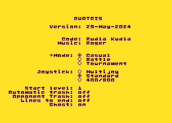 Quatris atari screenshot