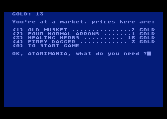 Quest 1 atari screenshot
