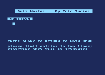 Quiz Master atari screenshot