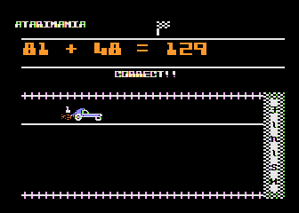 Race Car 'Rithmetic atari screenshot