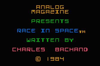 Race in Space atari screenshot