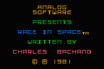 Race in Space atari screenshot