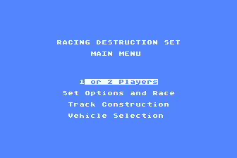 Racing Destruction Set atari screenshot