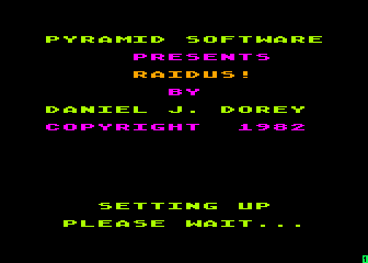 Raidus! atari screenshot