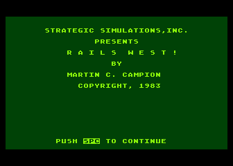 Rails West! atari screenshot