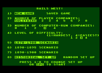 Rails West! atari screenshot