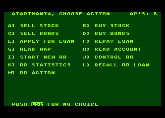 Rails West! atari screenshot