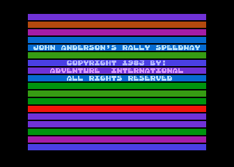 Rally Speedway atari screenshot