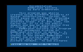 Rambrandt Collection (The) atari screenshot