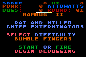Rambug II atari screenshot