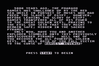 Ramses' Revenge atari screenshot