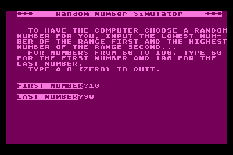 Random Number Simulator — screenshot 1