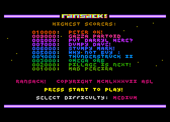 Ransack atari screenshot