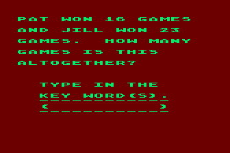Read and Solve Math Problems #1 atari screenshot