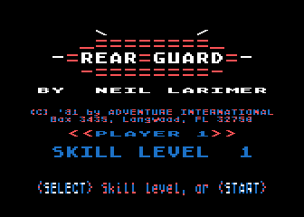 Rear Guard atari screenshot