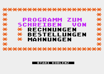 Rechnung atari screenshot