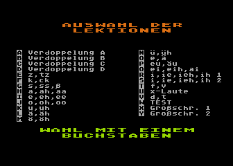 Rechtschreibtrainer atari screenshot
