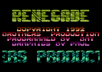 Renegade atari screenshot