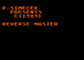 Reverse Master atari screenshot
