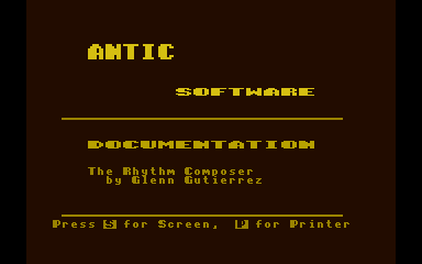 Rhythm Composer (The) atari screenshot