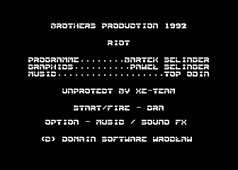 Riot atari screenshot