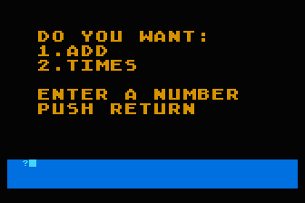 Road Math atari screenshot