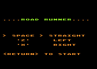 Road Runner atari screenshot