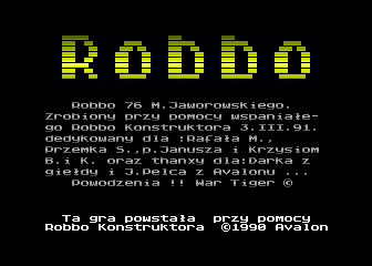Robbo 76 atari screenshot