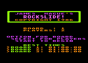 Rockslide! atari screenshot