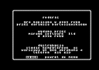 Roderic atari screenshot