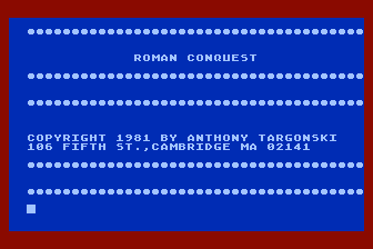 Roman Conquest atari screenshot