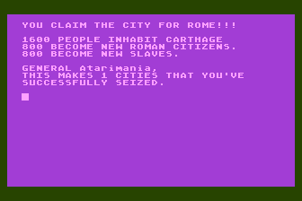 Roman Conquest atari screenshot