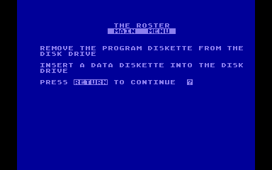 Roster (The) atari screenshot