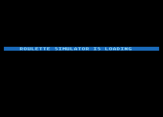 Roulette Simulator atari screenshot