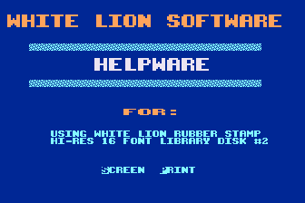 Rubber Stamp Hi-Res 16 Font Library Disk #2 atari screenshot
