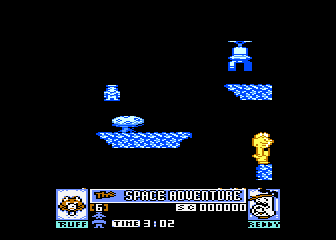 Ruff and Reddy in the Space Adventure atari screenshot