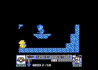 Ruff and Reddy in the Space Adventure atari screenshot