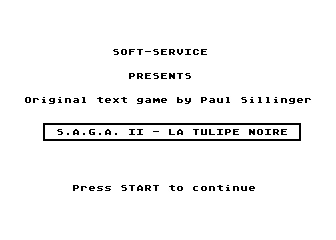 SAGA II - La Tulipe Noire atari screenshot