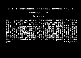 Samuraj atari screenshot