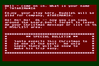 Santa BBS atari screenshot